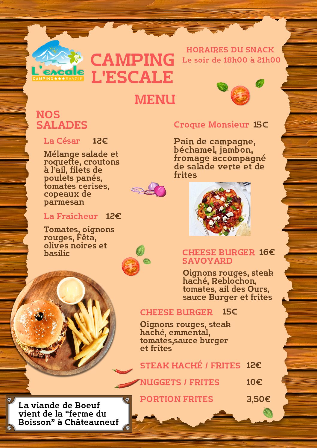 MENUS SNACK francais 2026