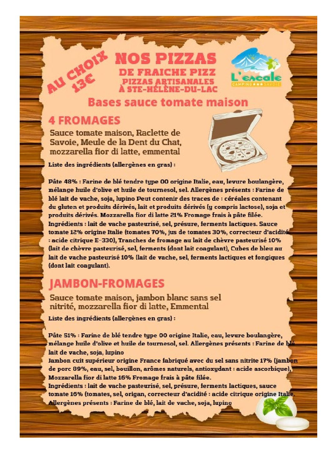 Pizza Jambon-4 fromages